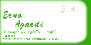 erno agardi business card